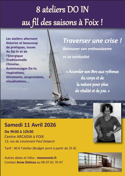 Flyer du stage Do In du 11 avril 2026 à Foix